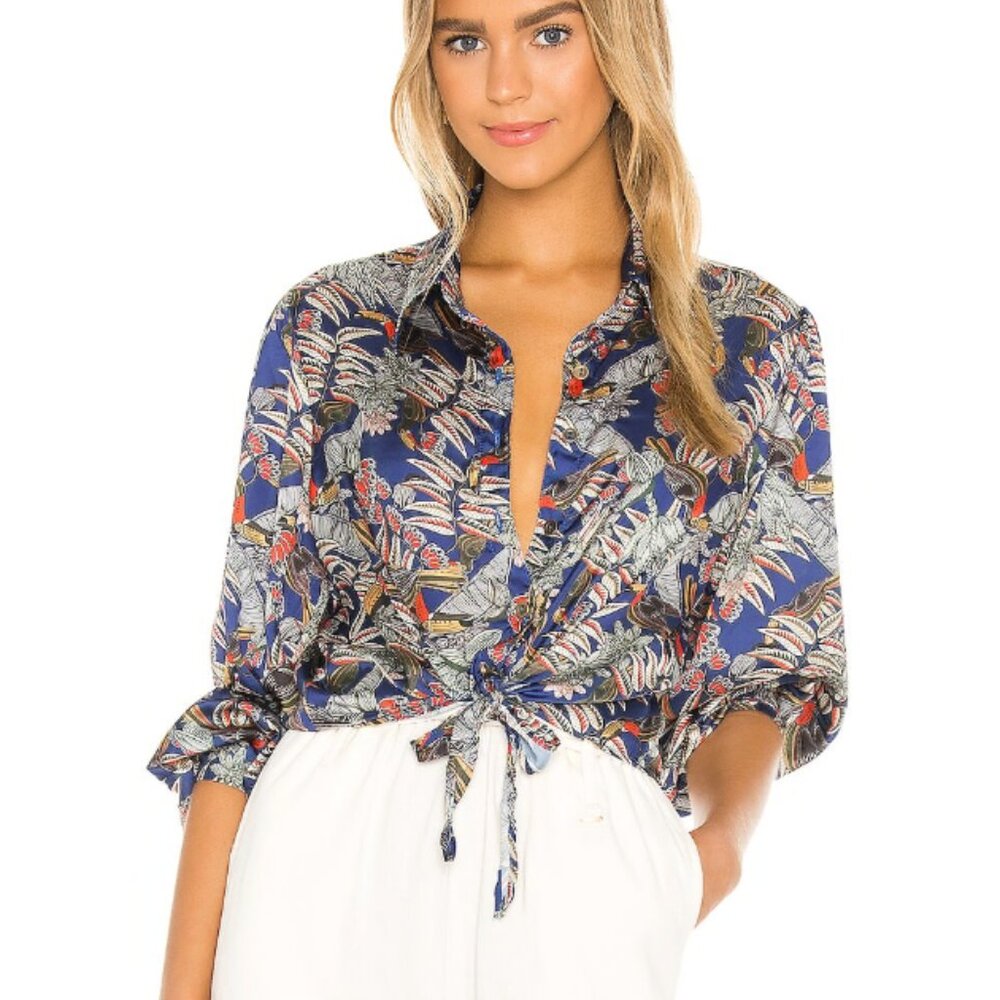 BOAMAR Hidden Treasure Danielle Shirt in Navy Print